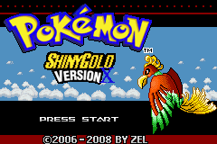 Pokemon Shiny Gold X Version Title Screen